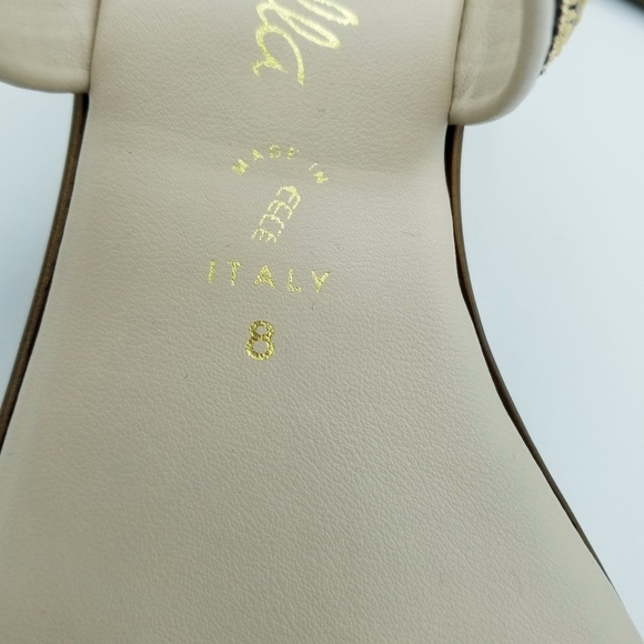 Toscanella Made in Italy Women's Mimma Natural Double Band Wedge Sandals NWOT - Picture 3 of 11